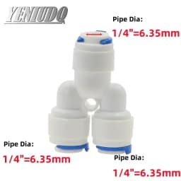 1pcs RO Water Hose Connection Straight Elbow Tee Cross 1/4" 3/8" Coupling Plastic Quick Pipe Fitting Reverse Osmosis Connector