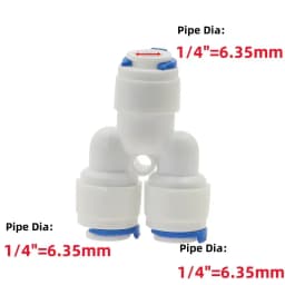 1pcs RO Water Hose Connection Straight Elbow Tee Cross 1/4" 3/8" Coupling Plastic Quick Pipe Fitting Reverse Osmosis Connector