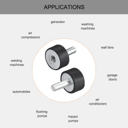 2pcs M4 M5 M6 M8 Male To Female Thread Rubber Shock Absorber Crash Pad Damper Anti Vibration Isolation Mount for Welding Machine