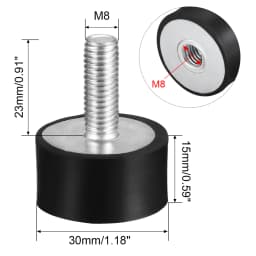 2pcs M4 M5 M6 M8 Male To Female Thread Rubber Shock Absorber Crash Pad Damper Anti Vibration Isolation Mount for Welding Machine