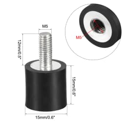 2pcs M4 M5 M6 M8 Male To Female Thread Rubber Shock Absorber Crash Pad Damper Anti Vibration Isolation Mount for Welding Machine
