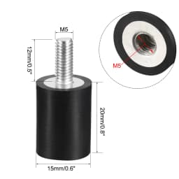 2pcs M4 M5 M6 M8 Male To Female Thread Rubber Shock Absorber Crash Pad Damper Anti Vibration Isolation Mount for Welding Machine