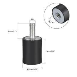 2pcs M4 M5 M6 M8 Male To Female Thread Rubber Shock Absorber Crash Pad Damper Anti Vibration Isolation Mount for Welding Machine