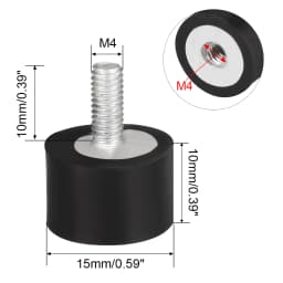 2pcs M4 M5 M6 M8 Male To Female Thread Rubber Shock Absorber Crash Pad Damper Anti Vibration Isolation Mount for Welding Machine