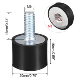 2pcs M4 M5 M6 M8 Male To Female Thread Rubber Shock Absorber Crash Pad Damper Anti Vibration Isolation Mount for Welding Machine