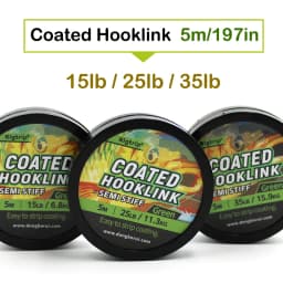 1PC 5m Carp Fishing Line Hook Link Carp Coated Hooklink Braid Line for Hair Rig 15IB 25IB 35IB Carp Coarse Fishing Tackle