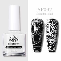 BORN PRETTY 10ml 25 Colors Nail Stamping Polish Nail Art Varnish with Peel Off Nail Latex Black White Colorful Stamp Polish