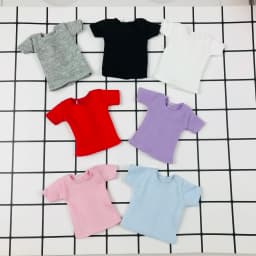 1PCS Blyth Clothes White/Pink/Red/Gray/Black Short Classic T-Shirt for Momoko, Obistu, Licca , FR 1/6 Doll