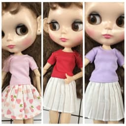 1PCS Blyth Clothes White/Pink/Red/Gray/Black Short Classic T-Shirt for Momoko, Obistu, Licca , FR 1/6 Doll