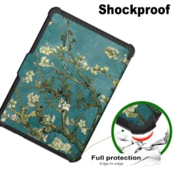 Auto Sleep/Wake 6 inch E-book Reader Case Shockproof Ultra Slim Funda Soft PU Leather Smart Folio Cover for KoBo Clara HD 2018