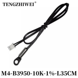 NTC Temperature Sensor Temperature Measurement Thermistor 10K B3950 1% M3M4M5M6M8M10 Inverter Fan Wire Ear Fixed Probe