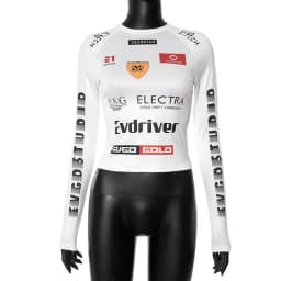 Moto Biker Printed Cyber Y2k White T-shirts Techwear Skinny Long Sleeve Women Crop Tops Gothic Punk Fashion Streetwear