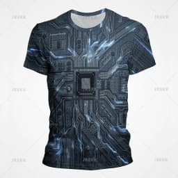 3D Motherboard CPU Processor Line Circuit Board Printing Tees Fashion Streetwear Graphic T-shirts Men Women Summer New T Shirt