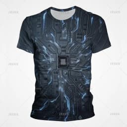 3D Motherboard CPU Processor Line Circuit Board Printing Tees Fashion Streetwear Graphic T-shirts Men Women Summer New T Shirt