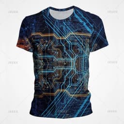 3D Motherboard CPU Processor Line Circuit Board Printing Tees Fashion Streetwear Graphic T-shirts Men Women Summer New T Shirt