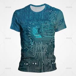 3D Motherboard CPU Processor Line Circuit Board Printing Tees Fashion Streetwear Graphic T-shirts Men Women Summer New T Shirt