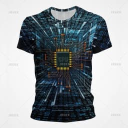 3D Motherboard CPU Processor Line Circuit Board Printing Tees Fashion Streetwear Graphic T-shirts Men Women Summer New T Shirt
