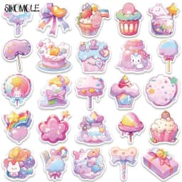 10/30/50PCS Cartoon Pink Cute Candy Item Stickers Kawaii DIY Travel Luggage Guitar Fridge Laptop Graffiti Sticker Kids Decals