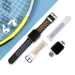 Silicone Breathable Strap for Apple Watch 7 8 45mm 41mm 40 44 38 42mm for Nike Sport Band iWatch Serie SE 6 Ultra 49mm Bracelet
