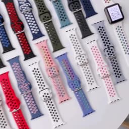 Silicone Breathable Strap for Apple Watch 7 8 45mm 41mm 40 44 38 42mm for Nike Sport Band iWatch Serie SE 6 Ultra 49mm Bracelet
