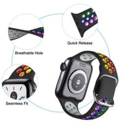 Silicone Breathable Strap for Apple Watch 7 8 45mm 41mm 40 44 38 42mm for Nike Sport Band iWatch Serie SE 6 Ultra 49mm Bracelet