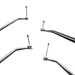 50Pcs Orthodontic Crimpable Lingual Button Sliding Ball/T Hooks Crimpable Stop Locks Removable/Activity Fixed on Archwires Brace