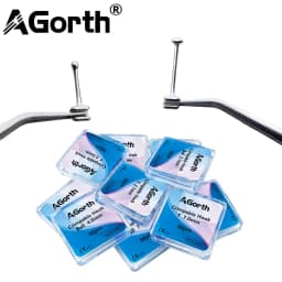 50Pcs Orthodontic Crimpable Lingual Button Sliding Ball/T Hooks Crimpable Stop Locks Removable/Activity Fixed on Archwires Brace