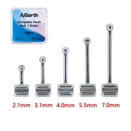 50Pcs Orthodontic Crimpable Lingual Button Sliding Ball/T Hooks Crimpable Stop Locks Removable/Activity Fixed on Archwires Brace