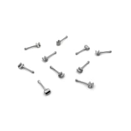 50Pcs Orthodontic Crimpable Lingual Button Sliding Ball/T Hooks Crimpable Stop Locks Removable/Activity Fixed on Archwires Brace