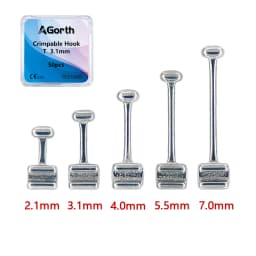 50Pcs Orthodontic Crimpable Lingual Button Sliding Ball/T Hooks Crimpable Stop Locks Removable/Activity Fixed on Archwires Brace