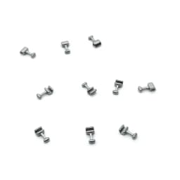 50Pcs Orthodontic Crimpable Lingual Button Sliding Ball/T Hooks Crimpable Stop Locks Removable/Activity Fixed on Archwires Brace