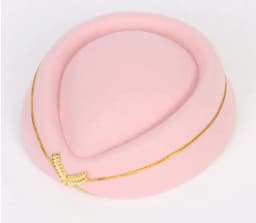 Stewardess Hat Lady Cap Beret Hat Front Desk Ceremonial Hat Snare Drum B British Stage Performance Hat