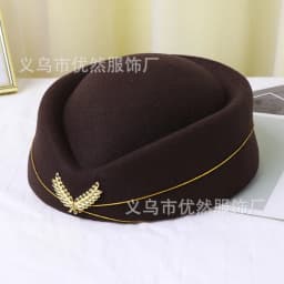 Stewardess Hat Lady Cap Beret Hat Front Desk Ceremonial Hat Snare Drum B British Stage Performance Hat