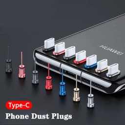 Type C Phone Dust Plug Set USB Type-C Port and 3.5mm Earphones Jack Plug For Samsung Huawei Xiaomi for iPhone ipad Apple Airpods