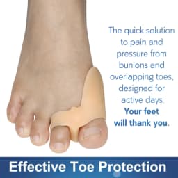 Pexmen 2Pcs/Pair Gel Bunion Corrector Toe Separator Spacer Toe Straighter for Hallux Valgus Blisters Overlapping and Hammer Toe