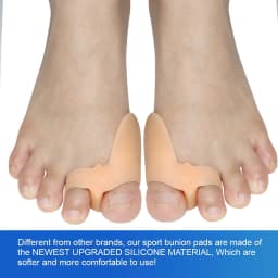 Pexmen 2Pcs/Pair Gel Bunion Corrector Toe Separator Spacer Toe Straighter for Hallux Valgus Blisters Overlapping and Hammer Toe