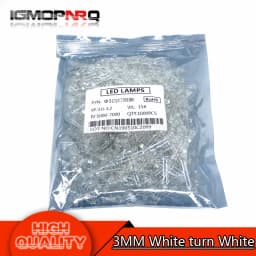 1000pcs blue green red yellow white 3mm led light-emitting diodes