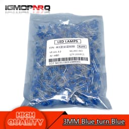 1000pcs blue green red yellow white 3mm led light-emitting diodes