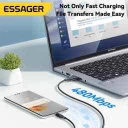 Essager 100W 7A USB Type C Fast Charger Cable 3 in 1 Fast Charging Cable for iPhone 15 14 13 12 ProMax Samsung Xiaomi Macbook