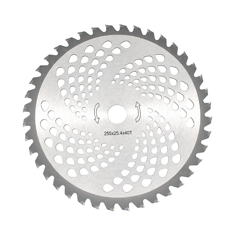 Garden Power Tool Brush Cutter Accessories 1 Inch Aperture and 10 Inch Outer Diameter 40 Teeth Alloy Brushcutter Blade