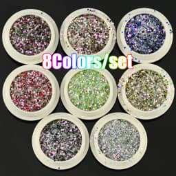 24 Boxes 3D Flocking Velvet Powder Villus Powder for Nail Art Decoration Nail Art Glitter Velvet Flocking Powder 2.5ml/Box BPB11