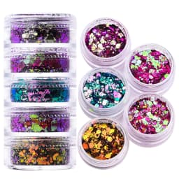 24 Boxes 3D Flocking Velvet Powder Villus Powder for Nail Art Decoration Nail Art Glitter Velvet Flocking Powder 2.5ml/Box BPB11