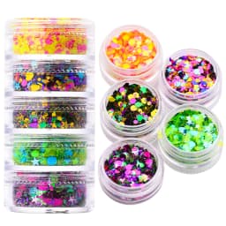 24 Boxes 3D Flocking Velvet Powder Villus Powder for Nail Art Decoration Nail Art Glitter Velvet Flocking Powder 2.5ml/Box BPB11