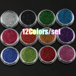 24 Boxes 3D Flocking Velvet Powder Villus Powder for Nail Art Decoration Nail Art Glitter Velvet Flocking Powder 2.5ml/Box BPB11