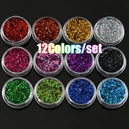 24 Boxes 3D Flocking Velvet Powder Villus Powder for Nail Art Decoration Nail Art Glitter Velvet Flocking Powder 2.5ml/Box BPB11