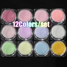 24 Boxes 3D Flocking Velvet Powder Villus Powder for Nail Art Decoration Nail Art Glitter Velvet Flocking Powder 2.5ml/Box BPB11
