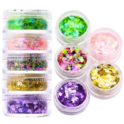 24 Boxes 3D Flocking Velvet Powder Villus Powder for Nail Art Decoration Nail Art Glitter Velvet Flocking Powder 2.5ml/Box BPB11