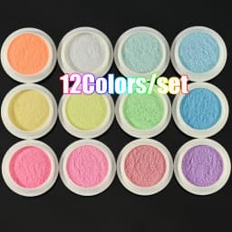 24 Boxes 3D Flocking Velvet Powder Villus Powder for Nail Art Decoration Nail Art Glitter Velvet Flocking Powder 2.5ml/Box BPB11