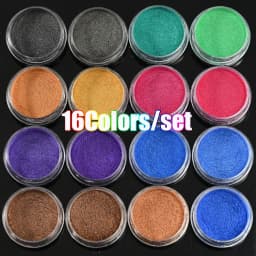 24 Boxes 3D Flocking Velvet Powder Villus Powder for Nail Art Decoration Nail Art Glitter Velvet Flocking Powder 2.5ml/Box BPB11