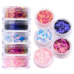 24 Boxes 3D Flocking Velvet Powder Villus Powder for Nail Art Decoration Nail Art Glitter Velvet Flocking Powder 2.5ml/Box BPB11